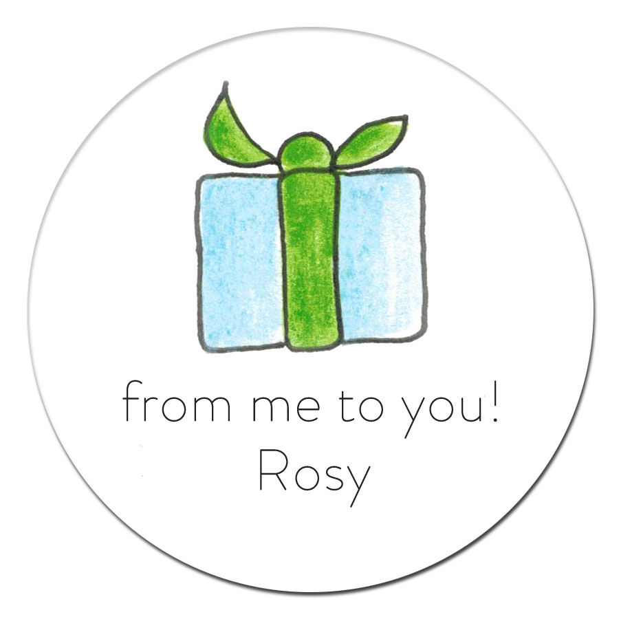 Blue Gift Sticker