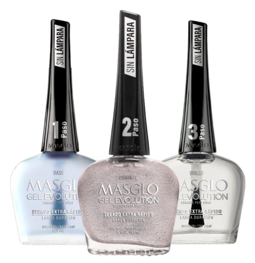 MASGLO GEL EVOLUTION Nail Polish Gel Effect No UV/Led Lamp Duration Up to 12 day