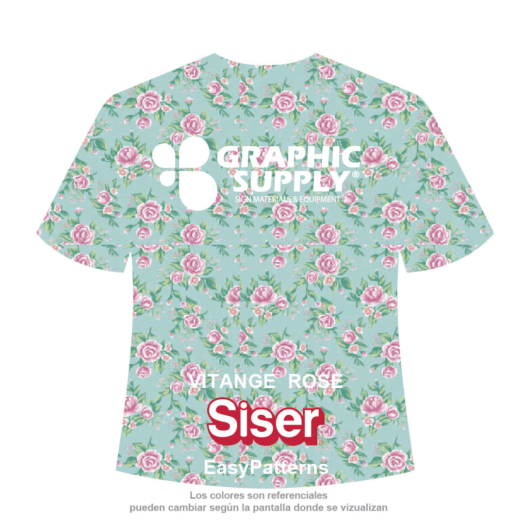 VINIL TEXTIL SISER EASY PATTERNS VINTAGE ROSE / ROSA VINTAGE