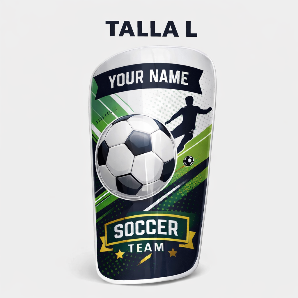 ESPINILLERA DE FUTBOL SUBLIMABLE TALLA L PAR