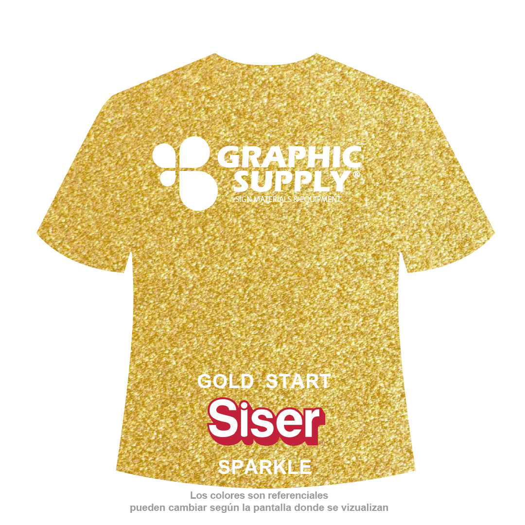 VINIL TEXTIL SISER SPARKLE GOLD STAR