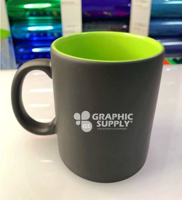 Miniatura: TAZA MAGICA NEGRA CON INTERIOR DE COLOR PARA SUBLIMACION DE 11 OZ