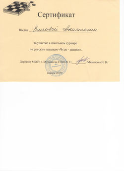 Валова Н.турнир шашки-2019г.