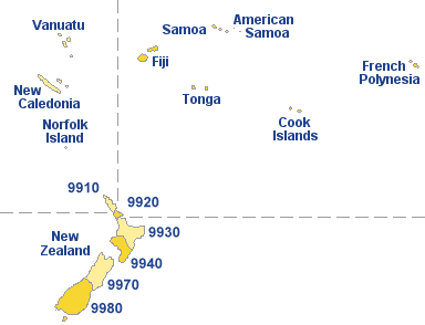 Rotary District 9910 map