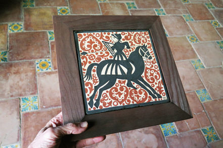 socarrat, caballero, medieval, ceramica, tiles, artesanía, 