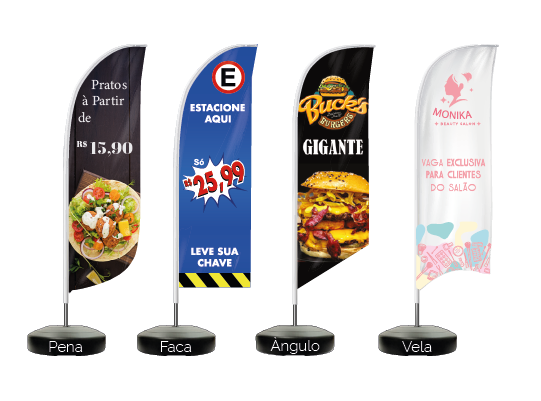 Wind Banner - Completo MINI - Altura 2,10mts Reto