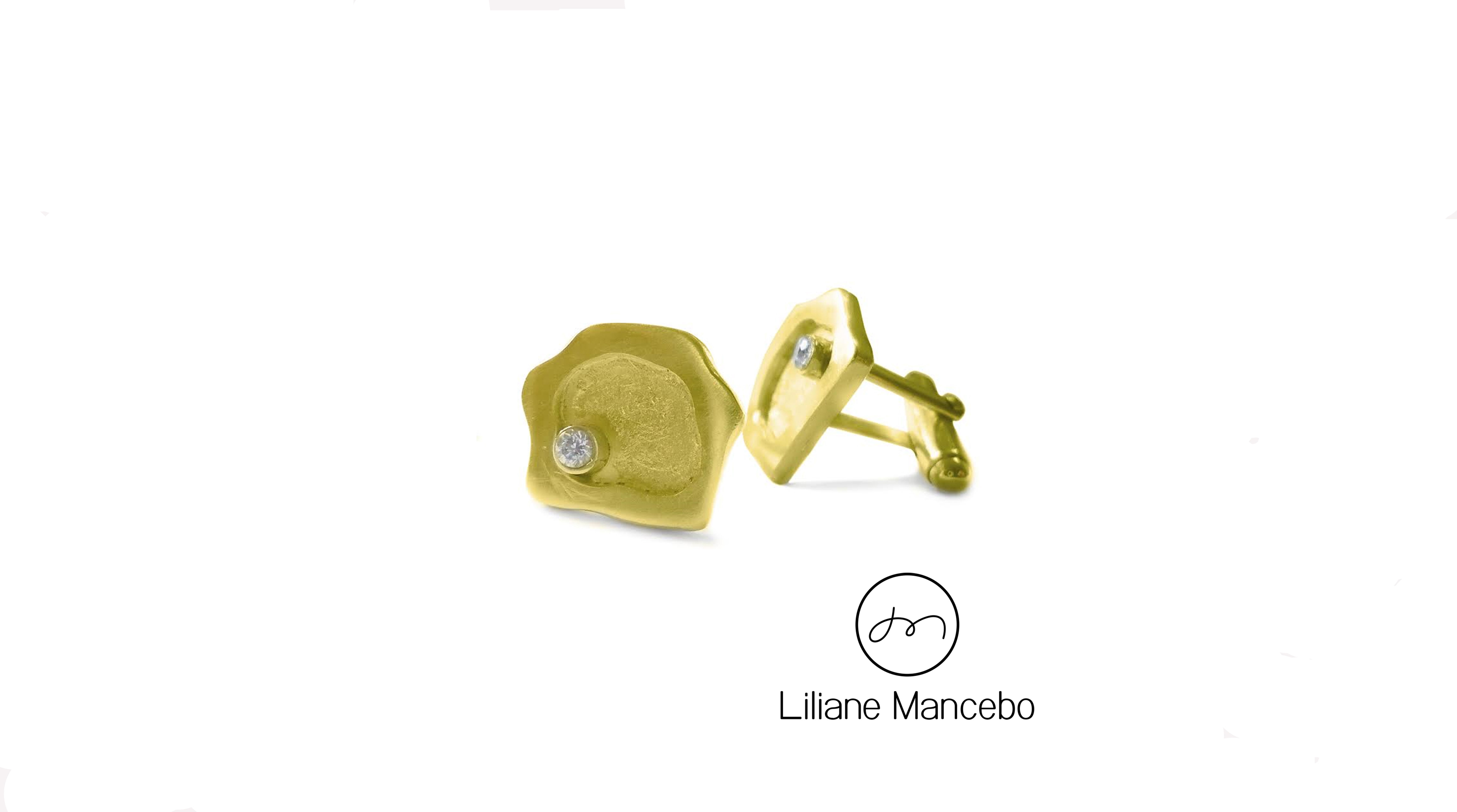 Abotoaduras Personalizadas em Ouro 18k com Diamantes Masculino e Feminino