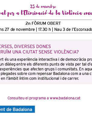 Fòrum Obert a Badalona "Dones diverses, diverses dones" #25N