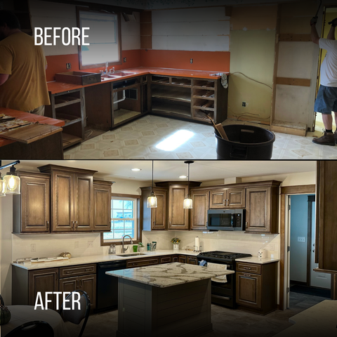 Kitchen renovation before & after by Kurt Hinds Building & Renovation