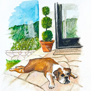 "George" | 6 x 8 in watercolor on design paper