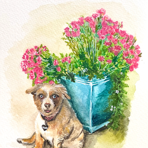 "Mackie" | 6 x 8 in watercolor on design paper