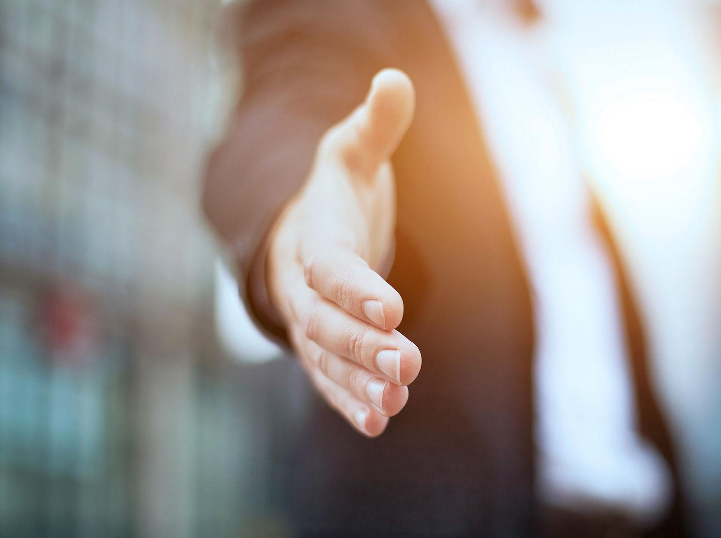 Free Consultation, picture of a handshake like an introduction.