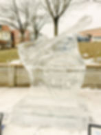 Ice sculpture that says Lewisburg Rock