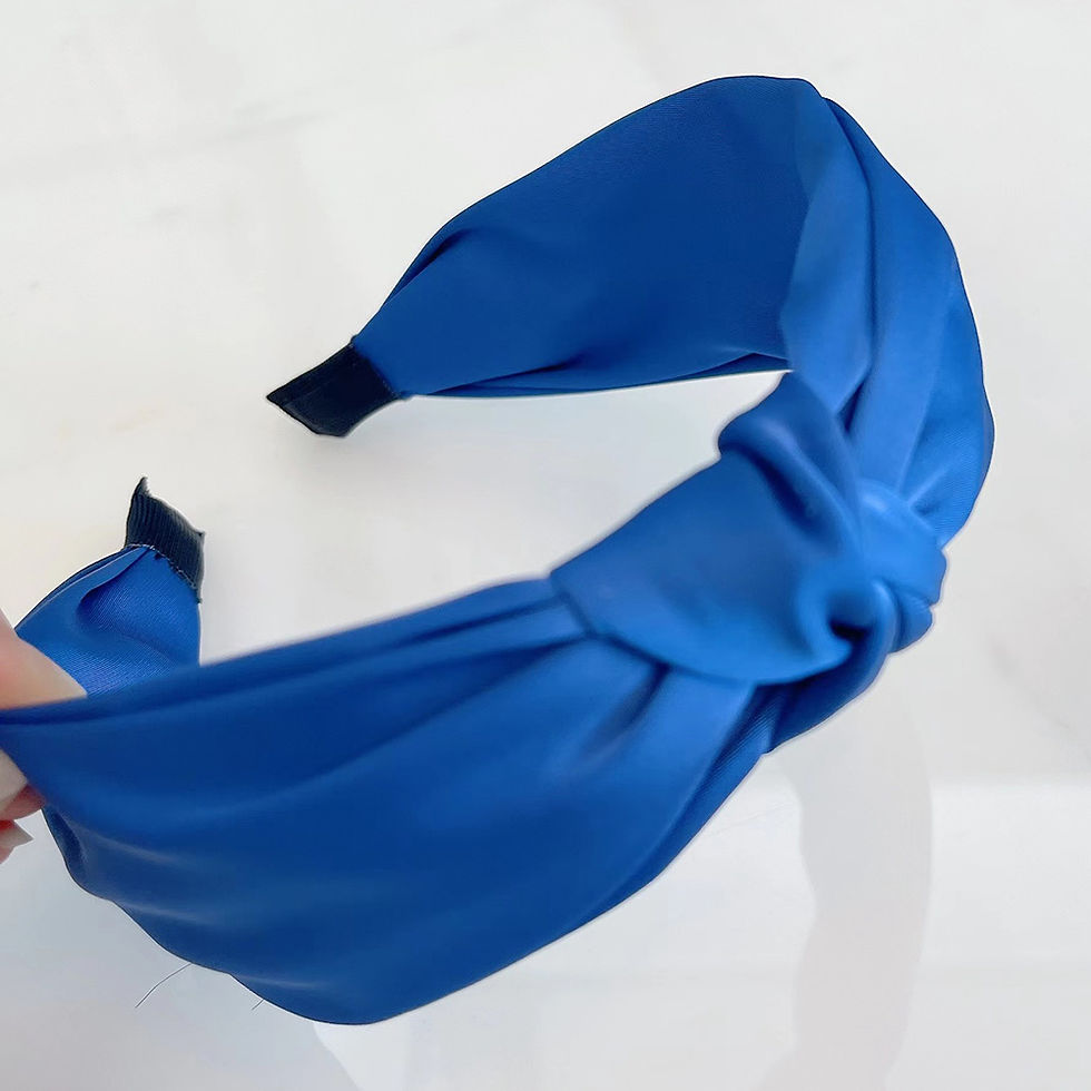 Thumbnail: Fashion Simple Thick Fabric Solid Color Knotted Hairband Women's Girls Head Band