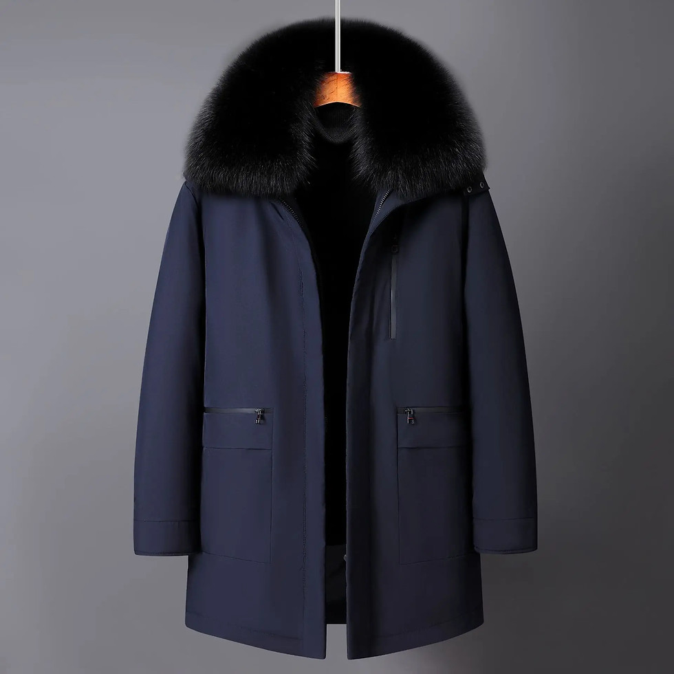 Miniaturbild: Canada Fashion Winter Jacket for Men Down Coat Parka Men's White Goose Down