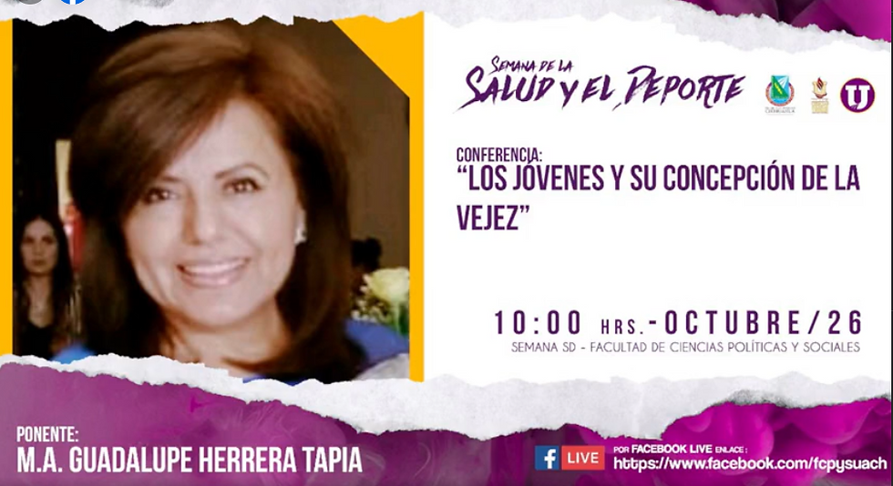 Imparte Guadalupe Herrera conferencia ''Los jóvenes y su concepción de la vejez''
