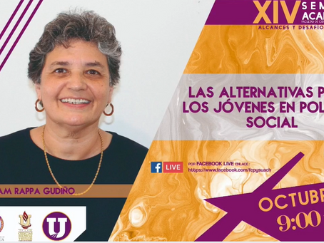 Ingeniera Miriam Rappa imparte conferencia en Semana Acádemica de la FCPyS