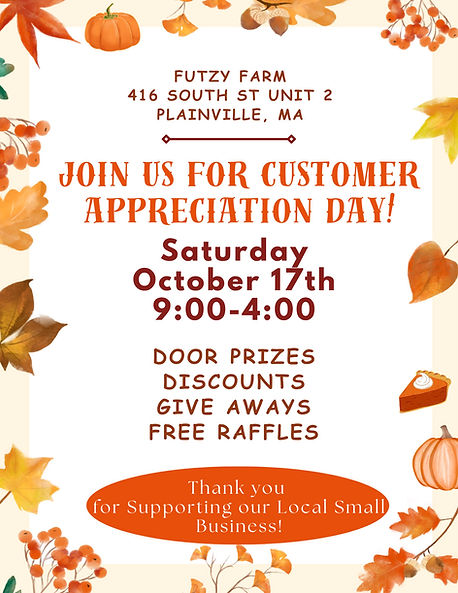 flyer for a customer appreciation day on October 7th