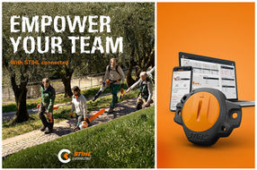 Stihl connected device with lifestyle image