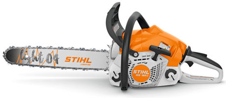 Stihl MS-182 C-BE 16" rear handle chainsaw studio image