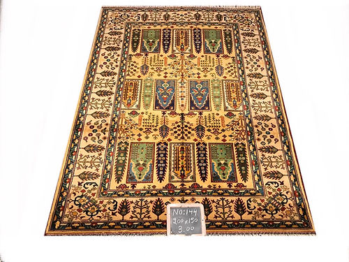 144 -2 An Unique Art Carpet Made By Uzbek People From Mazar-i-Sharif