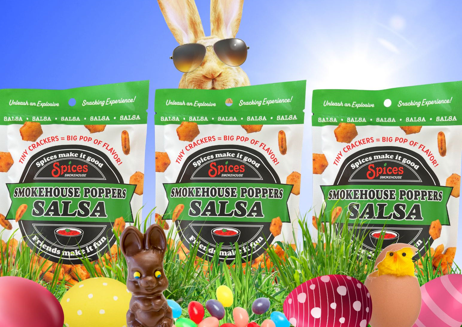 Smokehouse Poppers, Salsa, 1.5 oz, Perfect for Easter Baskets!