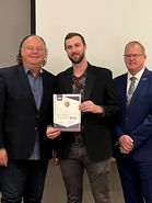 Ben Halpin receiving an award