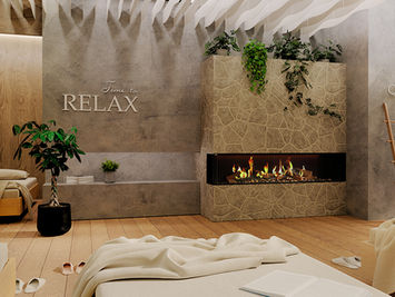 Realistic electric fireplace