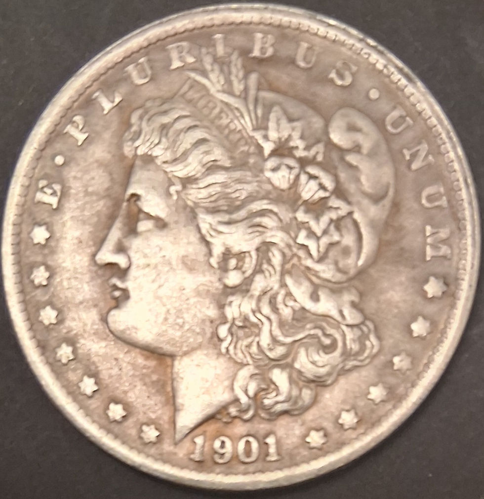 Thumbnail: 6 Morgan Silver Dollar US COPY Coins 1899 - 1904 Looks/Feels Authentic!
