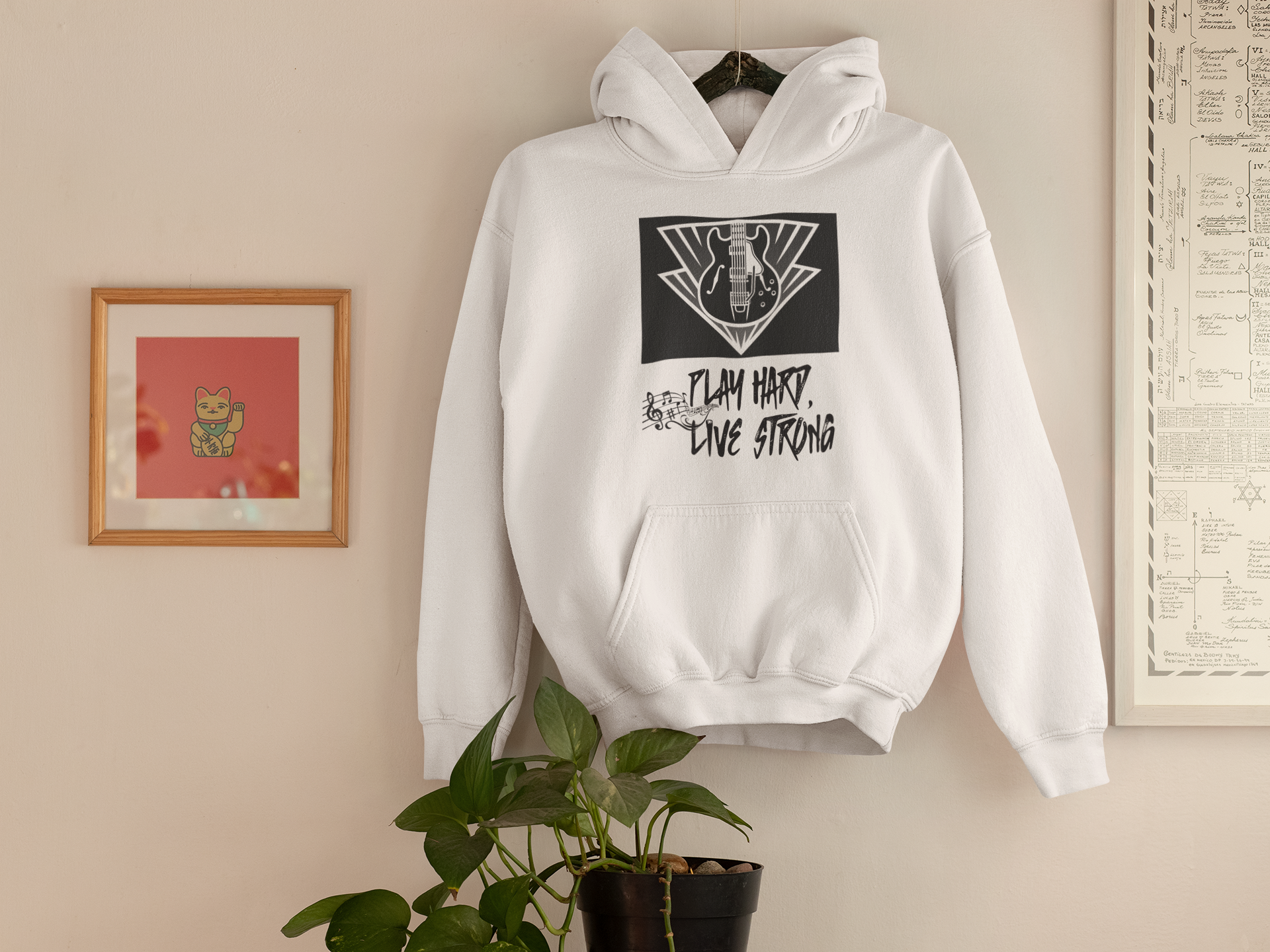 HOODIE - PLAY HARD, LIVE STRONG -