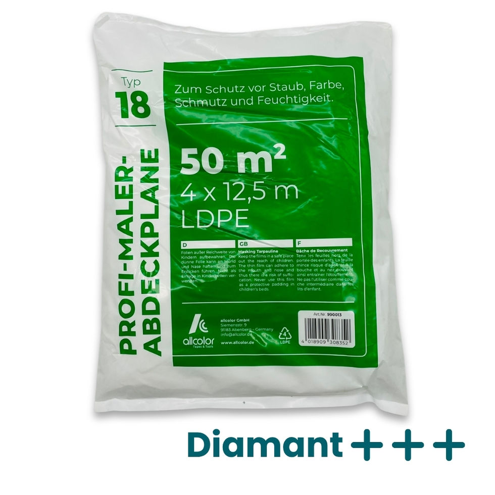 Abdeckfolie Typ 18 LDPE 50 m², verpackt