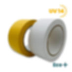 PVC-Band gerillt gelb/weiß – UV-beständig, 50 mm × 33 m