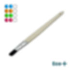 Einzeln abgebildeter Schrägstrichzieher Eco – schräg geschnittener Pinsel mit naturbelassenem Holzgriff