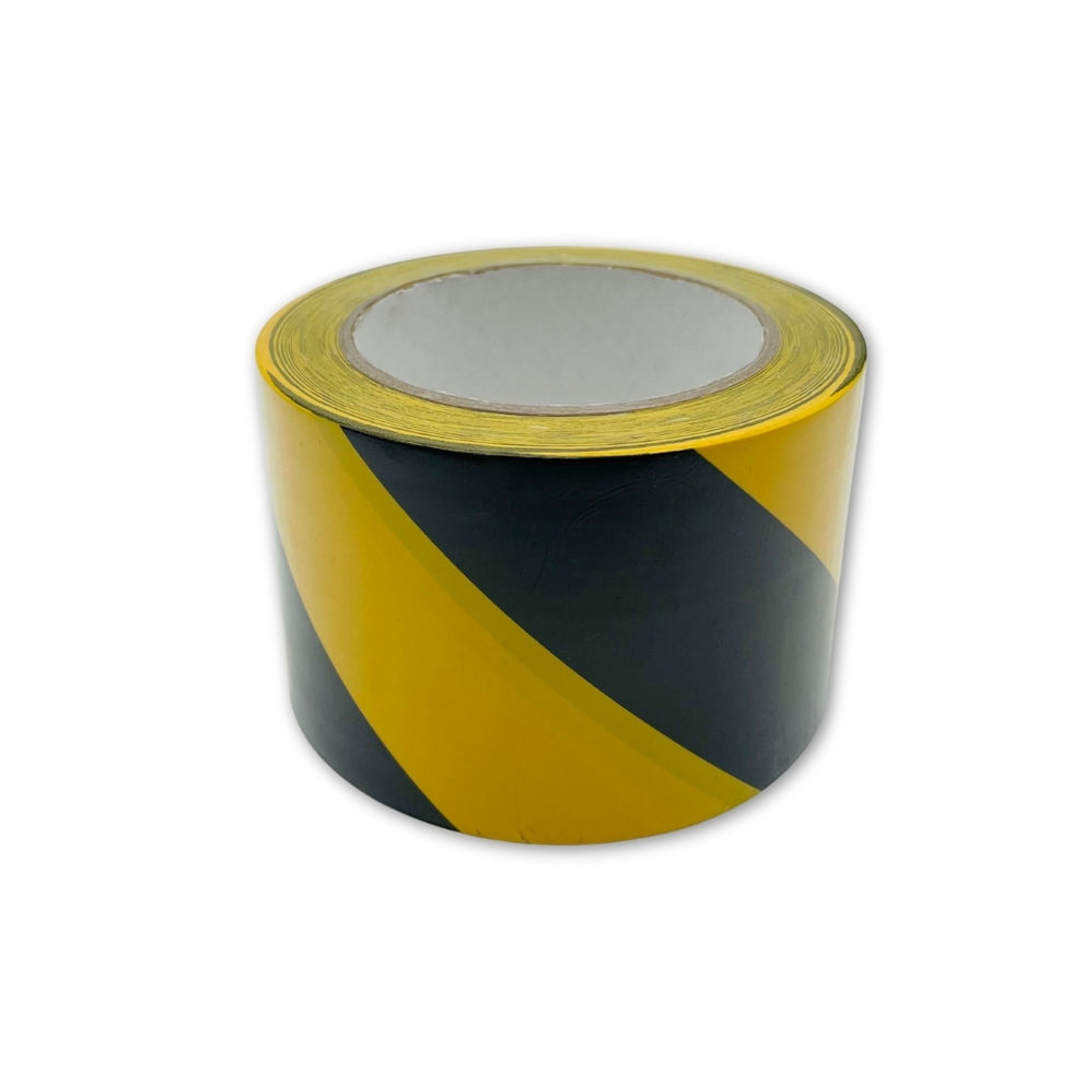 Selbstklebendes Warnband in Schwarz-Gelb – ideal für temporäre Absperrungen und Bodenmarkierungen