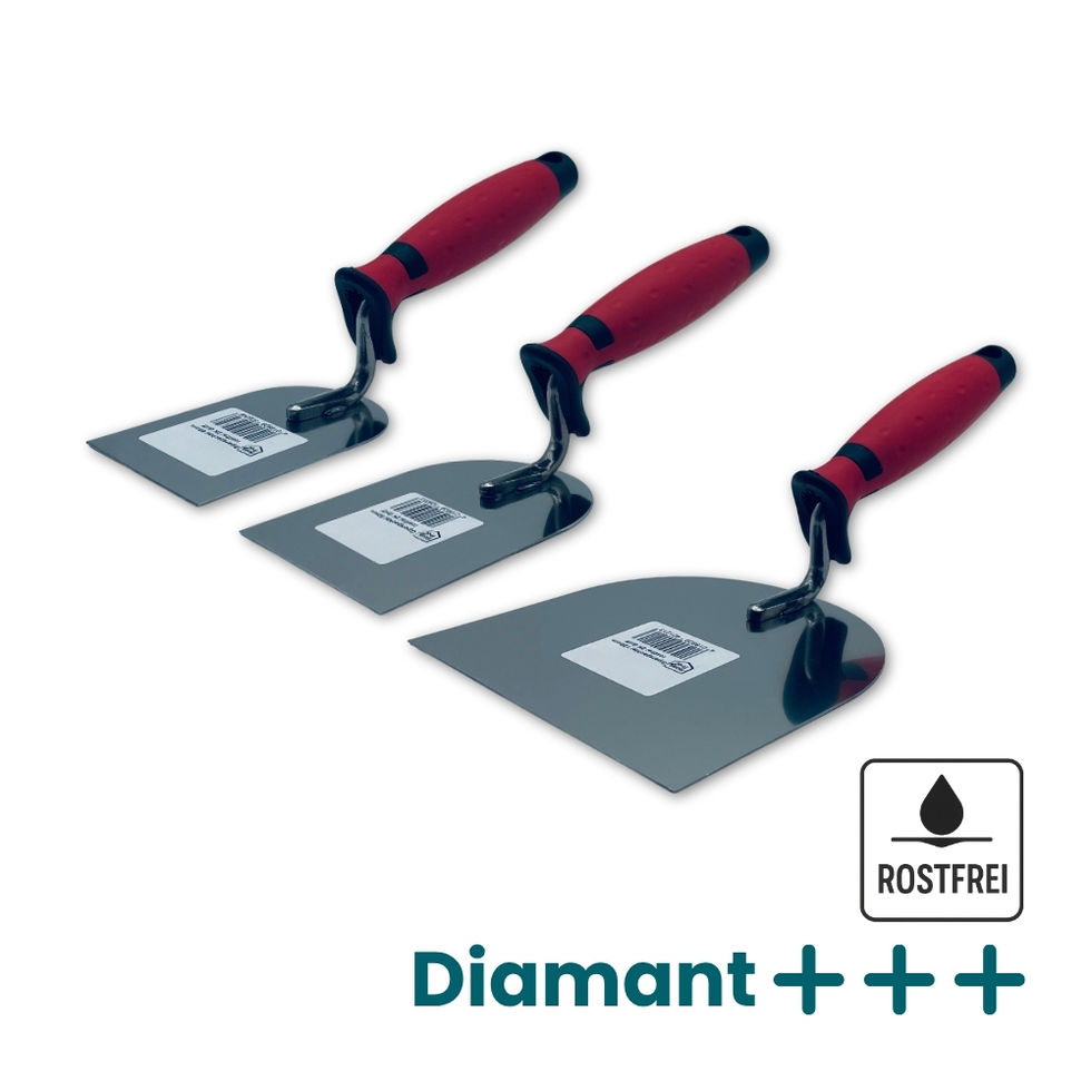 Stuckateurspachtel Diamant+++, rostfrei – Profi-Werkzeug für exaktes Verarbeiten von Spachtelmassen