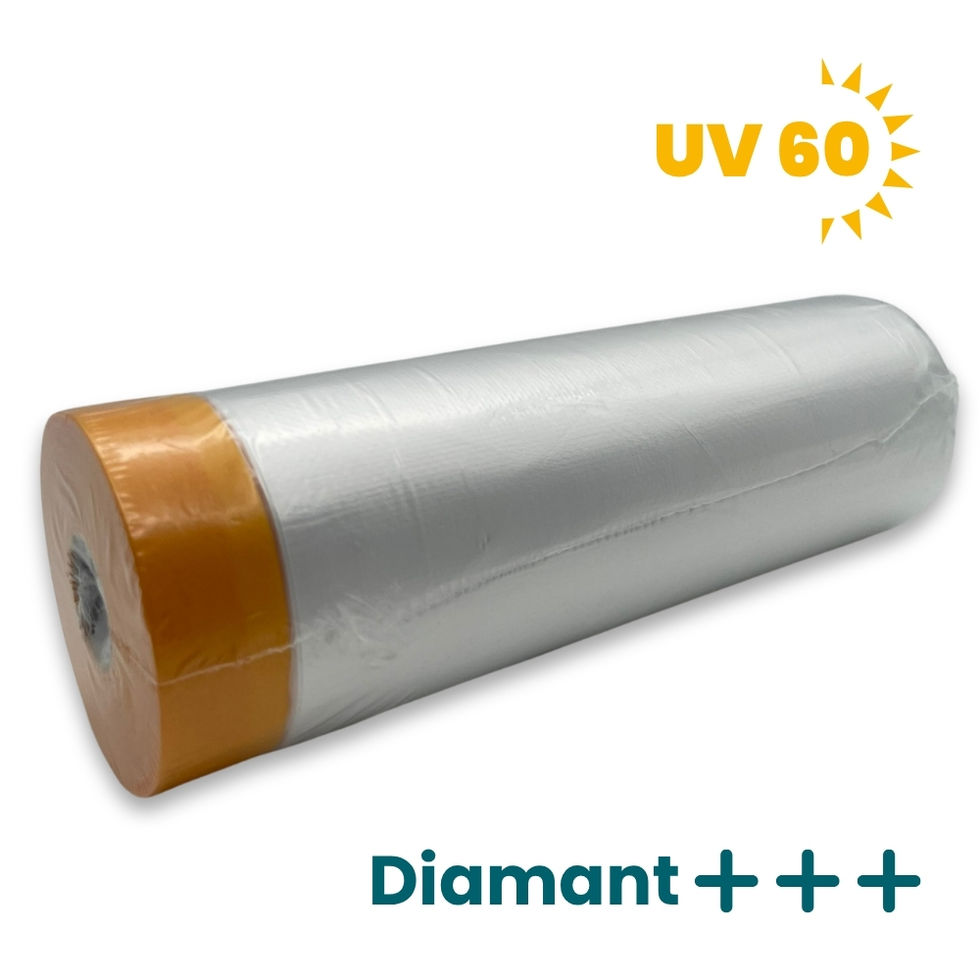 Seitenansicht Abdeckband mit Folie 20 mm UV-beständig