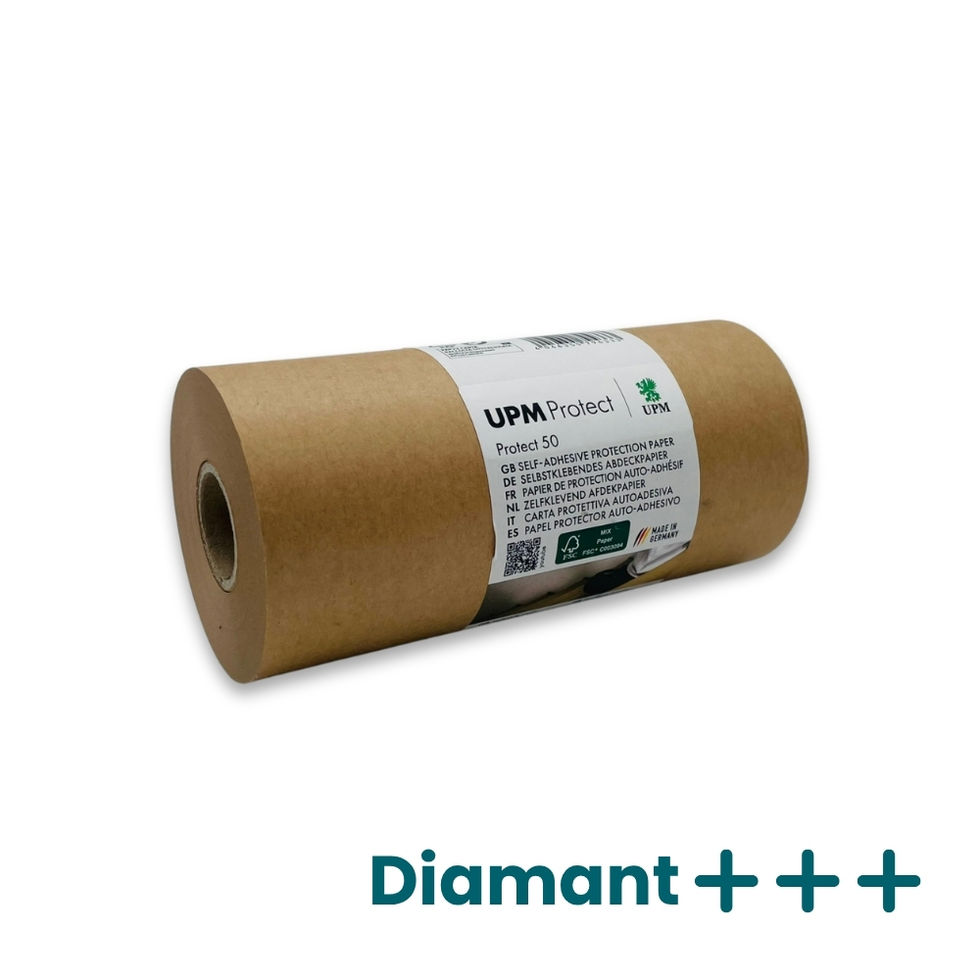 Abdeckpapier 50 g/m² selbstklebend – schräge Ansicht
