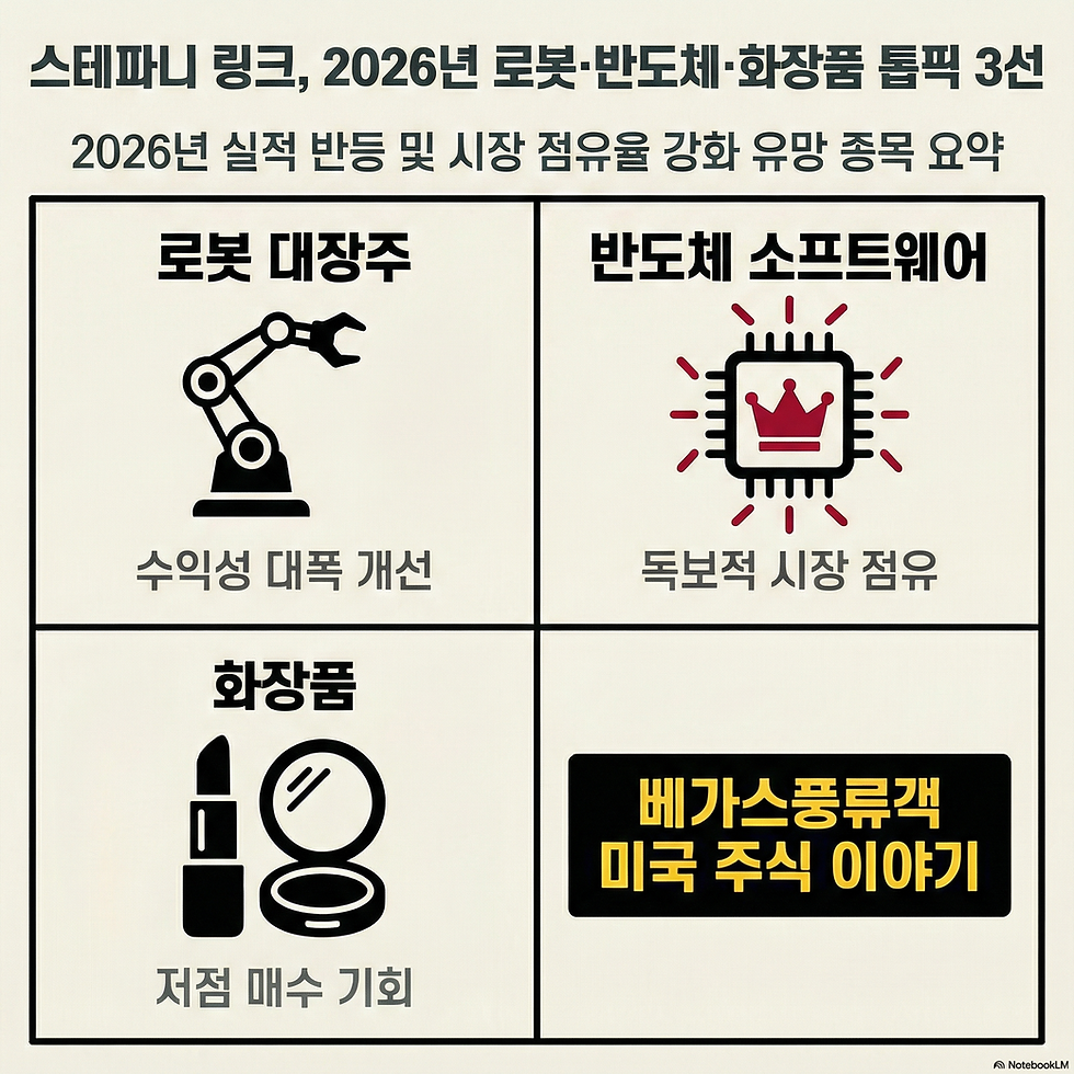 스테파니 링크, 26년 로봇·반도체·화장품 톱픽 3선 공개