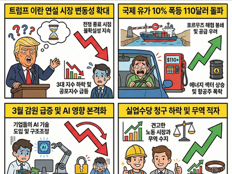 트럼프, 이란전 불확실성 증폭으로 유가 상승하며 롤러코스터 장세(04/02/26)