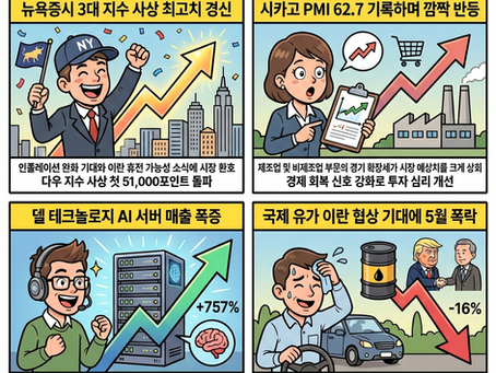 다우 51000 돌파, DELL의 AI 폭풍과 이란 협상에 꺾인 국제유가(05/29/26)