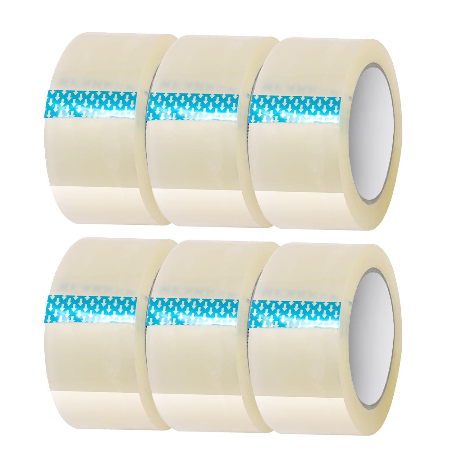 ANSIO Clear Packing Tape 6 Rolls (48mm x 60m) - Durable Parcel Sealing Tape for