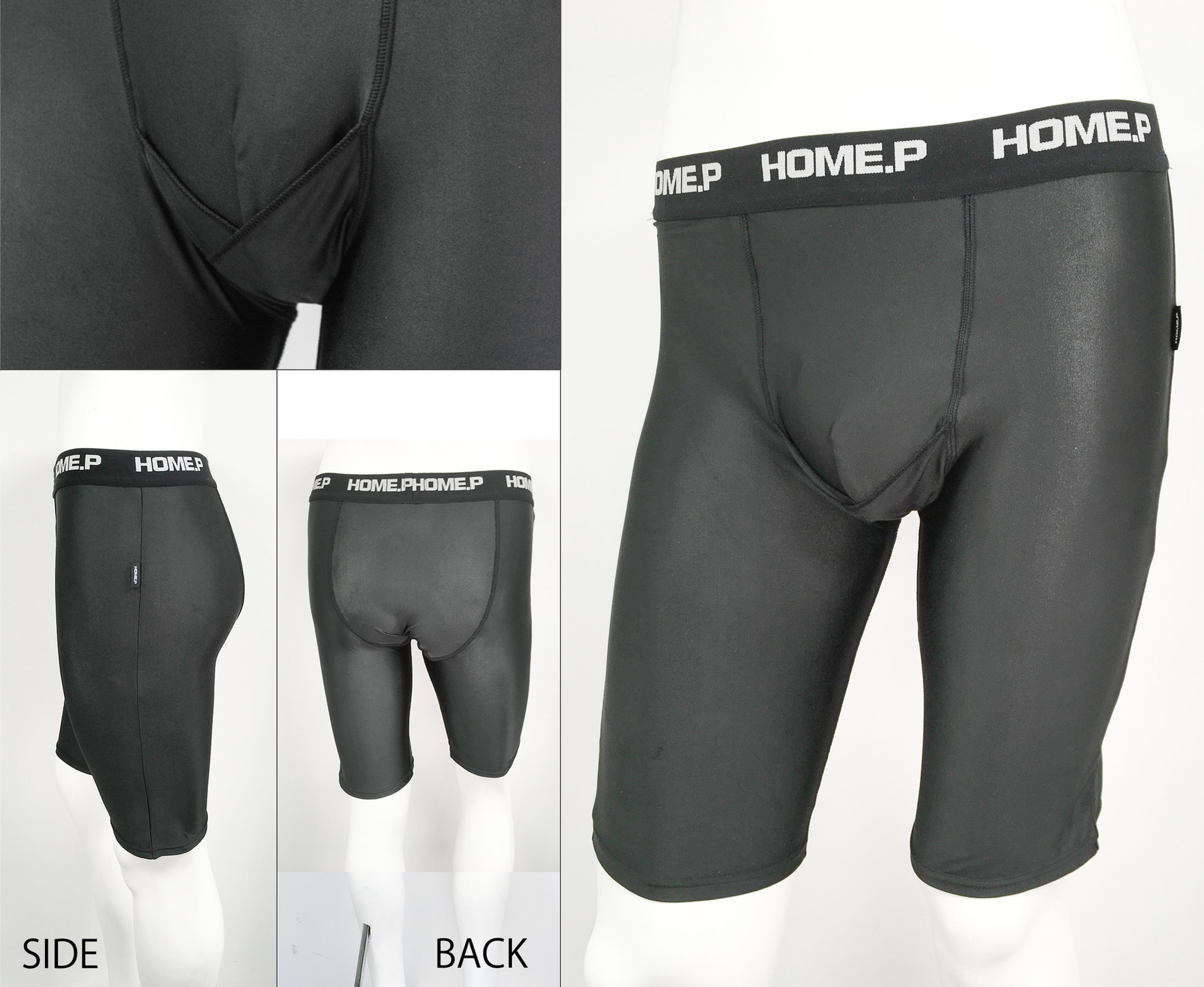 HOME.Pボクサーパンツ黒 フィット型
