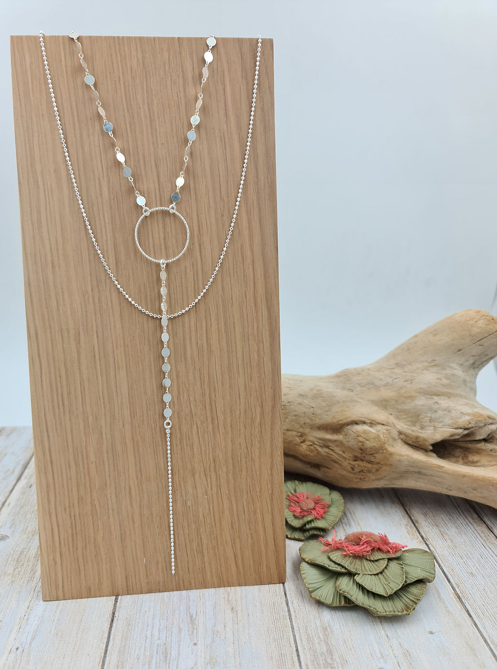 Miniature : Collection  "Mademoisellesvp" - collier double rang argent 925