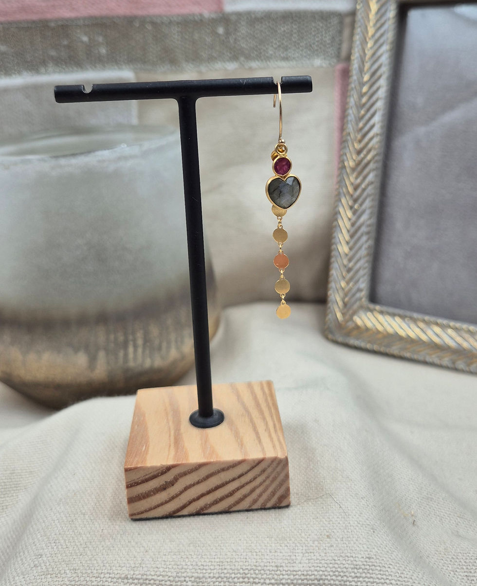 Miniature : Collection GALATEE : crochet rond et pendentif coeur
