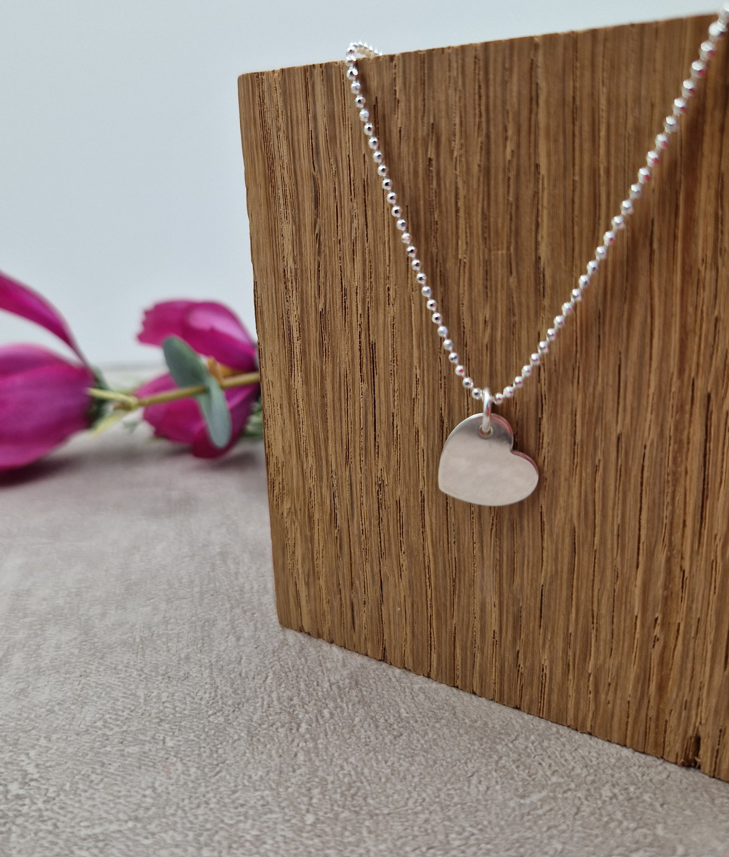 Collier argent 925- coeur 15mm