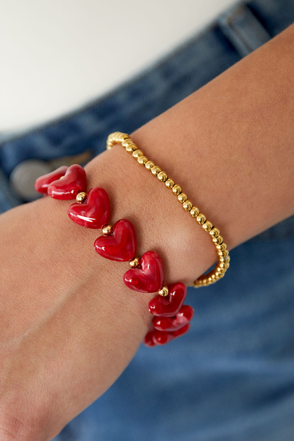 Miniature : Bracelet perles 4mm - Acier inoxydable argenté