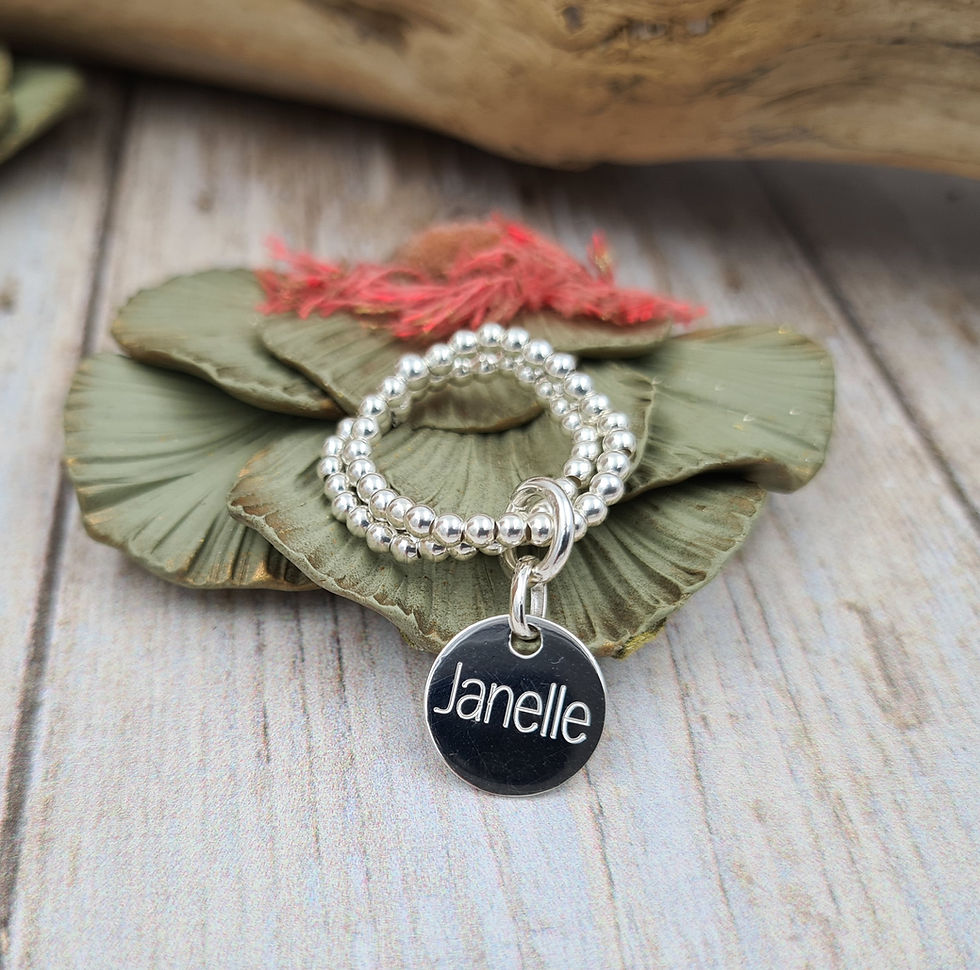 Bague argent 925 - 2 rang de perles 2,5mm - médaille 13mm