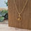 Miniature : Collier court gold-filled chaîne bille et pendentif lune