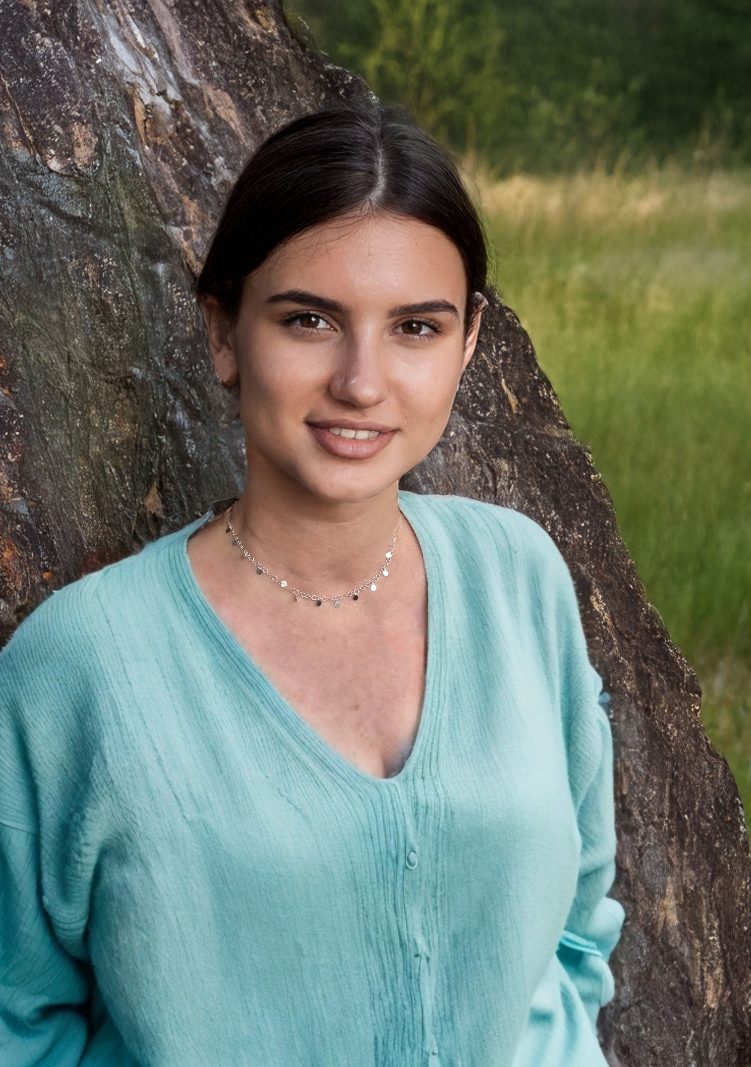 Collier pluie de médailles - longueur au choix