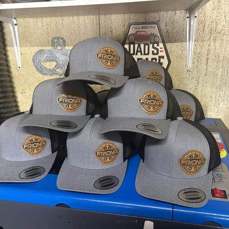 Business Promotion Hat with engraved leather patch | KM Squared